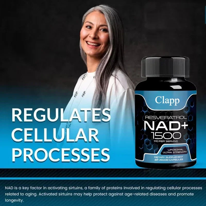 NAD + Resveratrol - Supports Cell Health, Whitens Skin, Metabolism Management