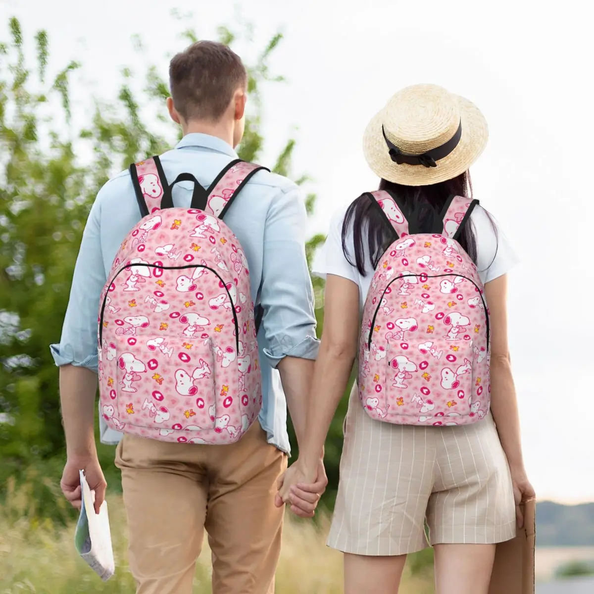 Snoopy para hombre y mujer, mochila escolar para estudiantes, mochila de día para escuela primaria y secundaria, senderismo