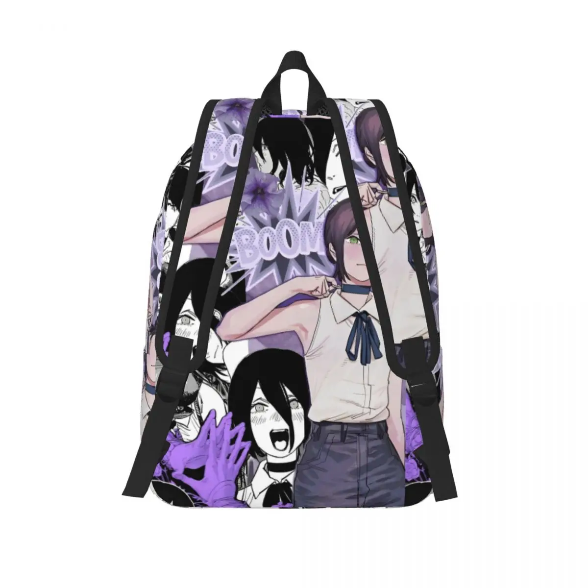 체인소 맨 레제 백팩 남녀공용 멋진 학생 비즈니스 데이팩 애니메이션 만화 노트북 컴퓨터 캔버스 가방 경량