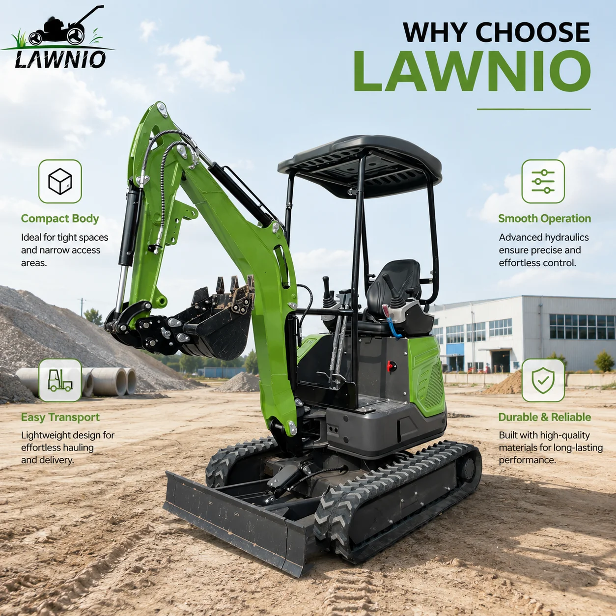 High Quality Mini Excavator  18L Canopy Rubber Track Hydraulic Thumb Construction Garden Work Site Mini Excavator