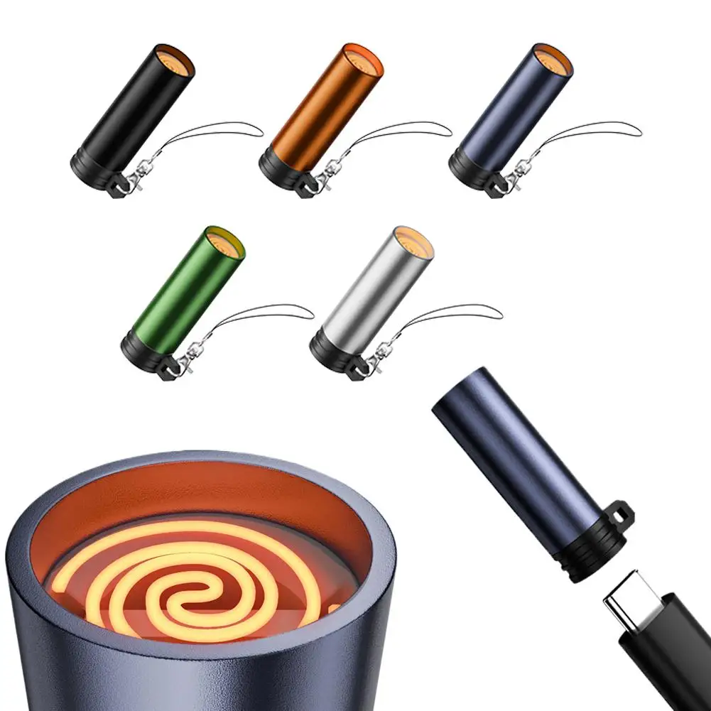Type C Mini Lighter Blow-to-Ignite Auto Shut-Off for Air Travel Outdoor No Battery No Flame USB C Cigarette Lighter Adapter