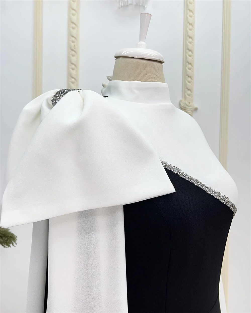 Customized High Neck 2023فساتين Bow Ruff Sheath Satin Formal Yipeisha Women 2023 Occasion Evening Gown Kaaba Eid فساتين الحفلا