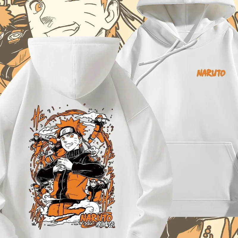 

2025 New Naruto Hoodie Men's and Women's Long Sleeve Harajuku Hoodie Cute Kawaii Casual Top Round Neck Naruto Printed Sweatshirt