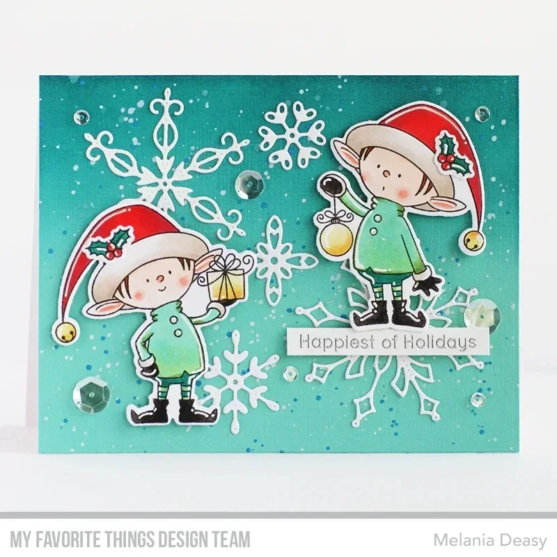 November 2023 New Christmas Santa's Elves Square Grid Woodgrain Clear Stamps Cutting Dies Scrapbooking for Paper Making Card