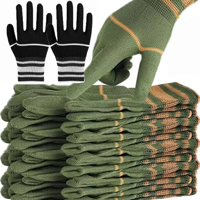 12-48Pairs Flexible Fit Textured Grip Camping Gloves Elastic Cuff Easy Clean Versatile for Cycling Fishing Outdoor Essential