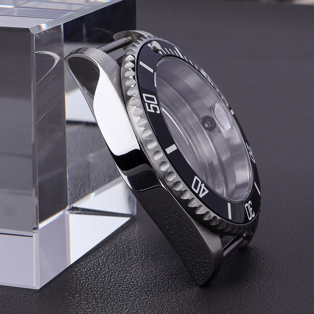 40mm Für NH34 NH35 NH36 8215 8205 ETA2824 PT5000 ST2130 Uhrwerk SUB Uhrengehäuse Poliertes Oyster/Jubilee Armband Saphirglas Bestseller – Detail 5