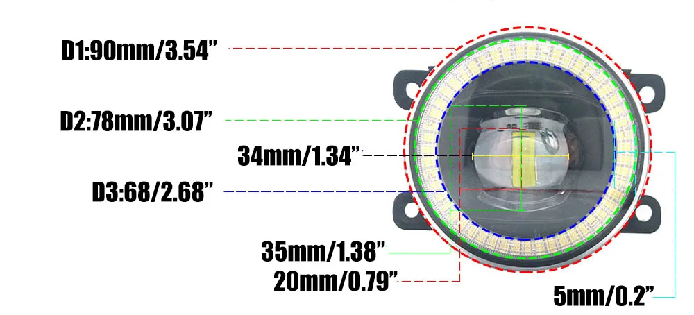 For Opel Vauxhall Tigra TwinTop B for Holden Tigra XC 2004-2009 LED Fog Lights Lens Angel Eyes Exterior Fog Lamp Accessories detail image 4