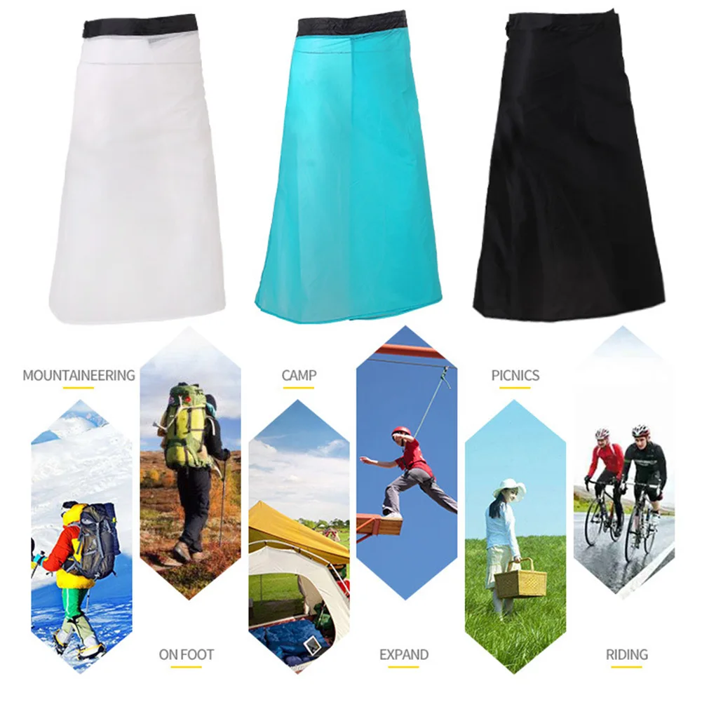 Outdoor UltraLight Thin Rain Skirt Waterproof Kilt Rain Pant Packable Windbreak Kilt Skirt Outdoor Sports Rain Skirt Half Poncho