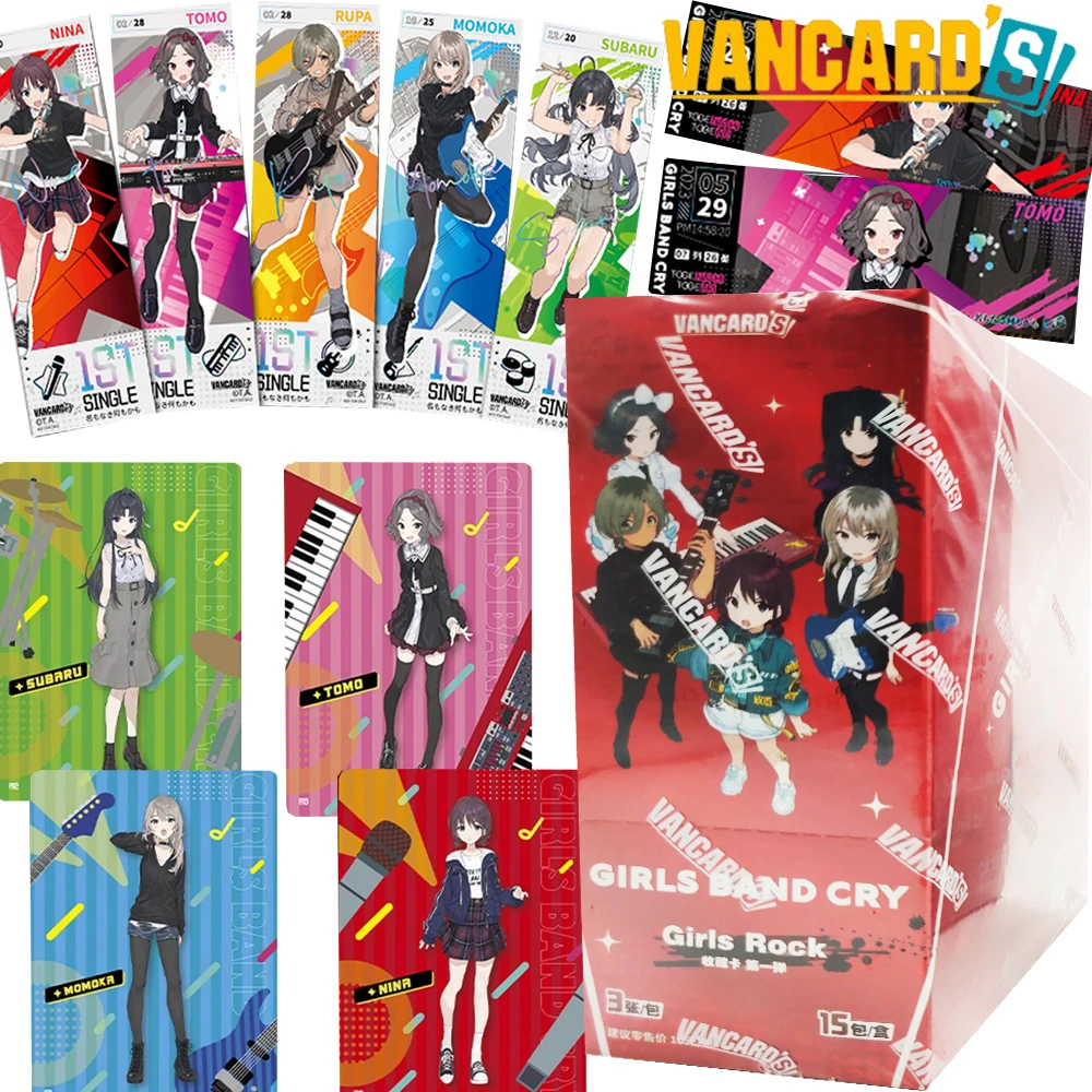 

Vancard's Original Girls Band Cry Collection Cards for Fans Anime Characters Exclusive Music Live Admission Cards Christmas Gift