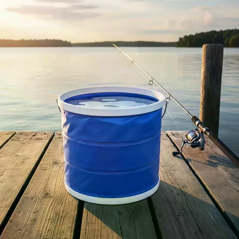 9L 13L Car Folding Oxford Cloth Bucket Portable Collapsible Water Container Lightweight Design for Camping Fishing Traveling