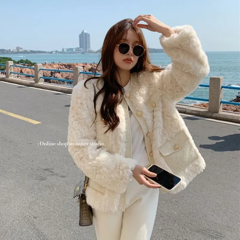 Women's Fleece Coat Winter Warm Thicken Jacket Two-Sided Wear Double-Sided Velvet Coral Fleece Coats Polar Fleece Jackets