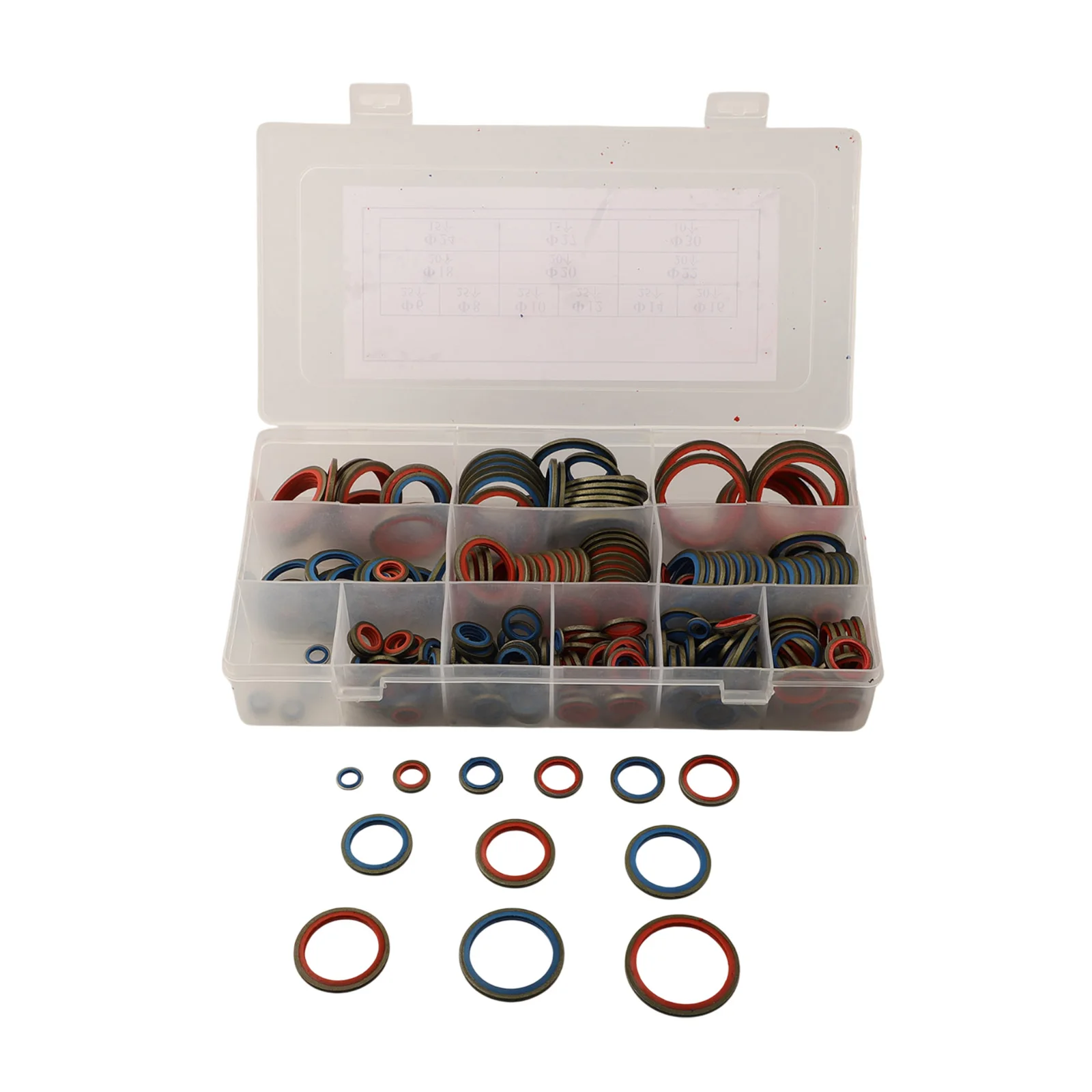 100/ 245pcs Assorted Sealing Gasket Set Silicone Rubber O-Ring Assortment Kits Combination Gasket Repair Tool