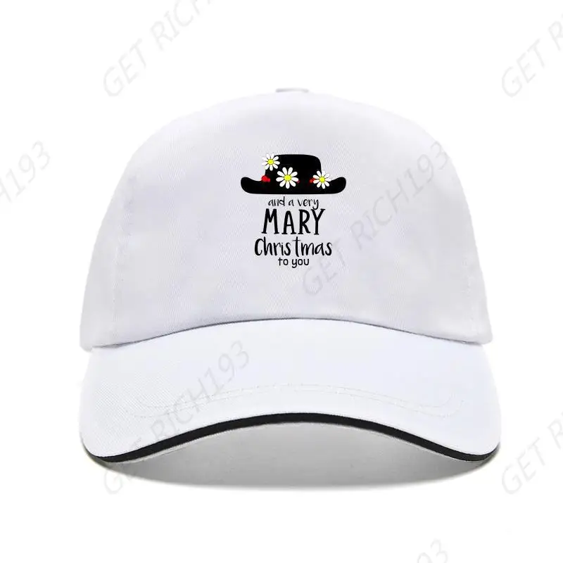 

Mary Poppins A Very Mary Christmas To You Cotton Baseball Cap Men White Print One Size