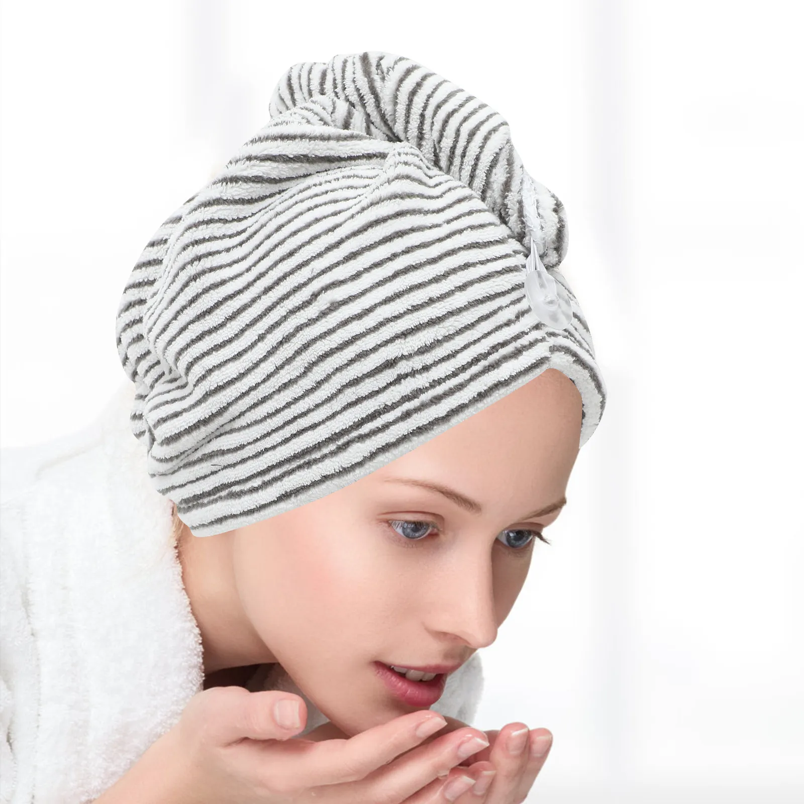 Thickened Hair Drying Turban for Women – Fast-Dry, Absorbent, Reusable Towel Wrap for Yoga, Gym, Pool & Salon