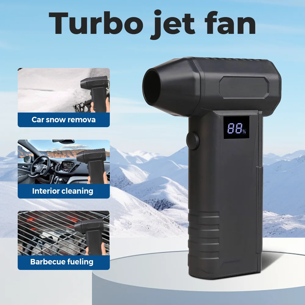 1000000 RPM turbofan, brushless motor, powerful. Turbo jet fan