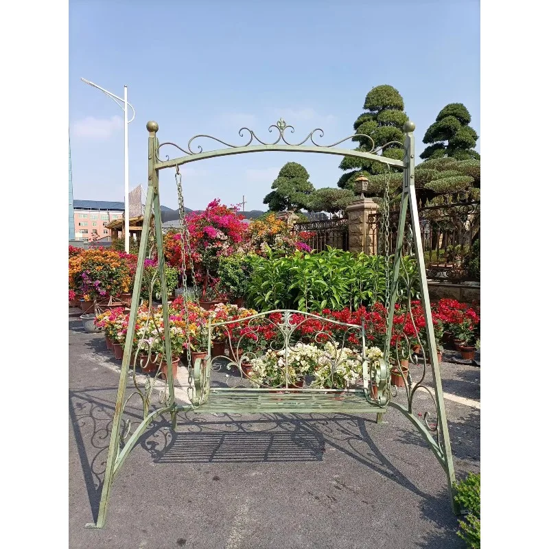 Vintage wrought iron courtyard garden chair indoor balcony