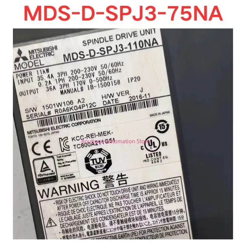 Test del driver del mandrino MDS-D-SPJ3-75NA usato OK
