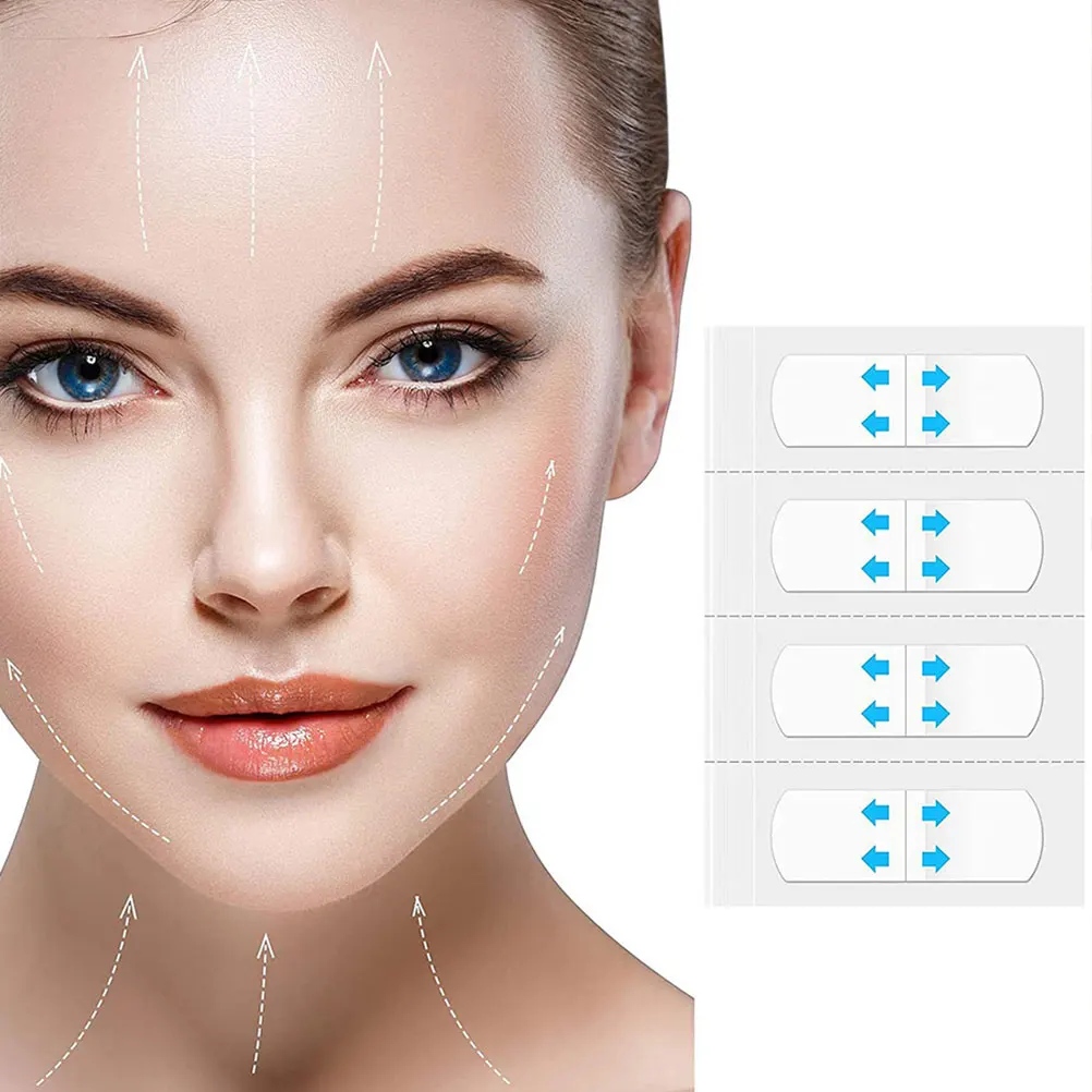 

160 Pcs Face Lifting Tape Invisible Waterproof Stickers Facial Slimming Tapes Breathing Patches Safe Skin