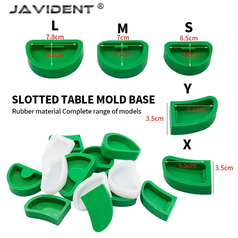 5Pcs Dental Plaster Base with Groove, Impression and Casting Rubber, Plaster Model Base, Dental Tray, Dental Materials