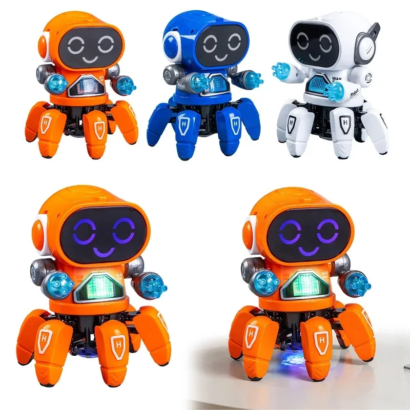 6-Claw Electric Smart Robot Toy Rechargeable Plastic Intelligent Robot for Kids Kindergarten Street Stall Selling