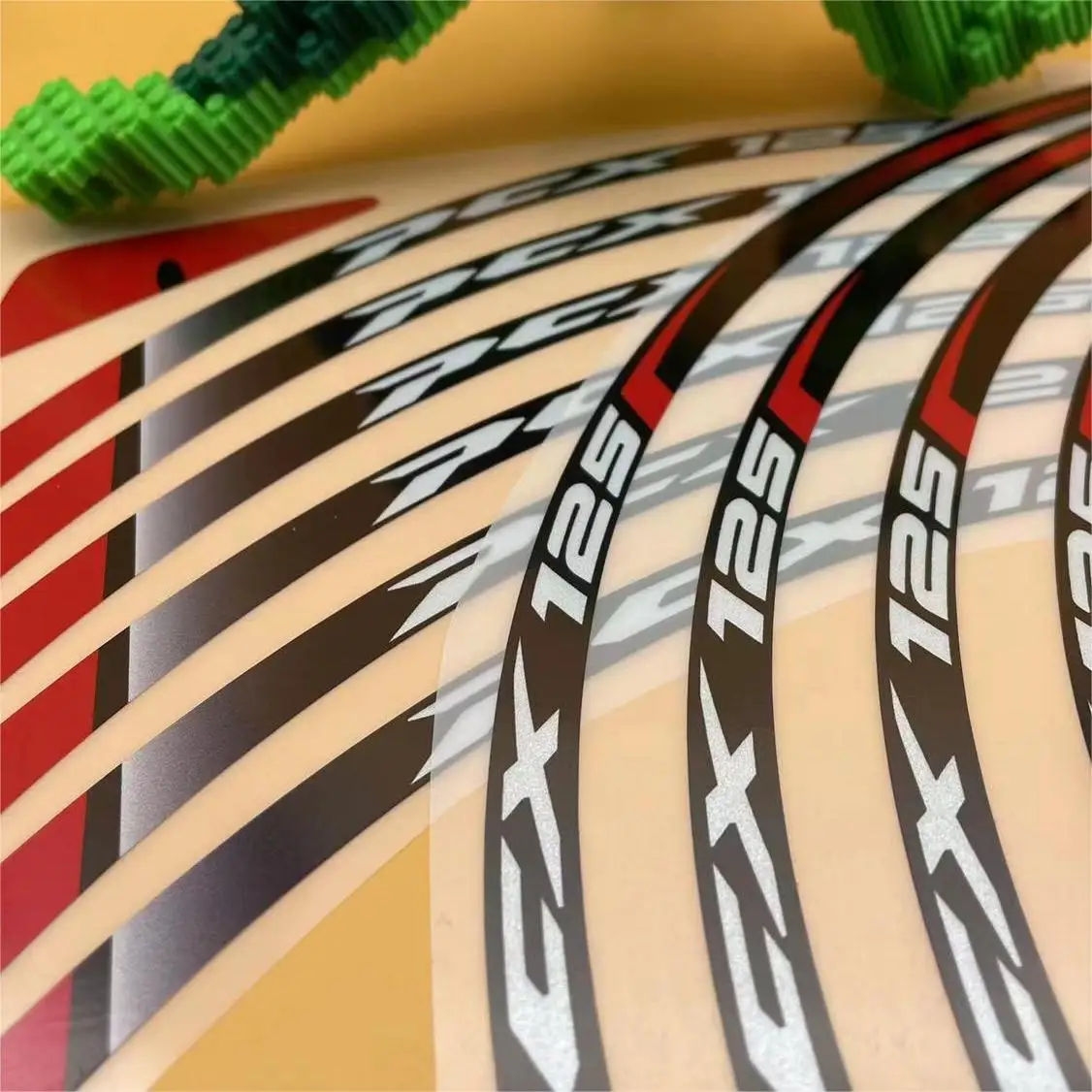 ملصق تعديل إطارات العجلات العاكسة ، شارات المحور ، الحافة ، شريط شريطي ، ملحقات الدراجات النارية da PCX125 ، hon148