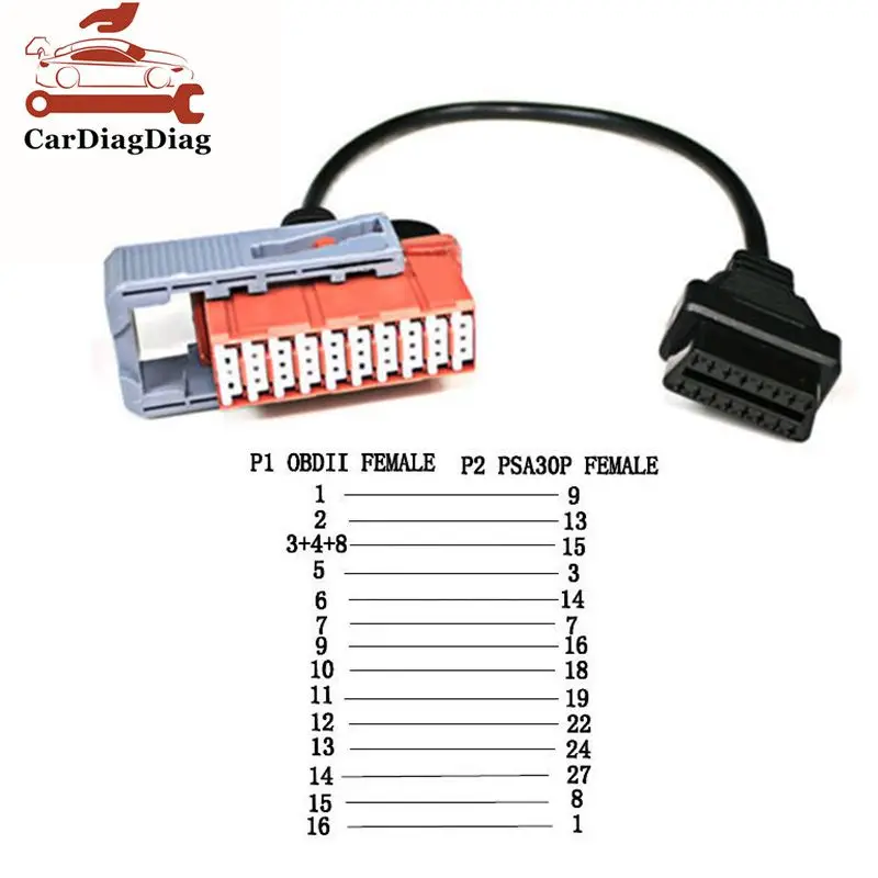 Для Lexia3 PP2000 PSA 30-контактный кабель XS Evolution 30-контактный кабель для Peu-geot для диагностических кабелей Ci-troen OBDII Для Lexia3 PP2000 PSA 30-контактный кабель XS Evolution 30-контактный кабель для Peu-geot для диагностических кабелей Ci-troen OBDII