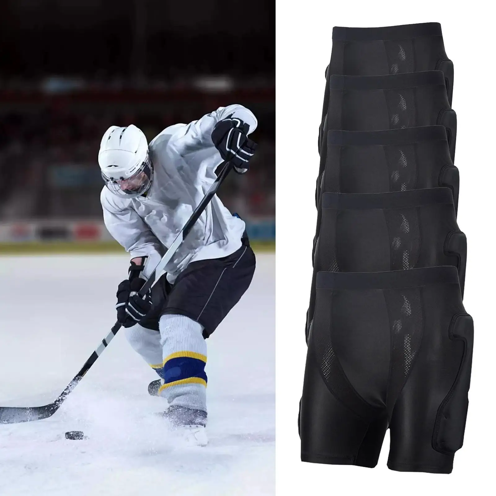 Shorts acolchoados de proteção para patinação, almofada de impacto para patinação, snowboard