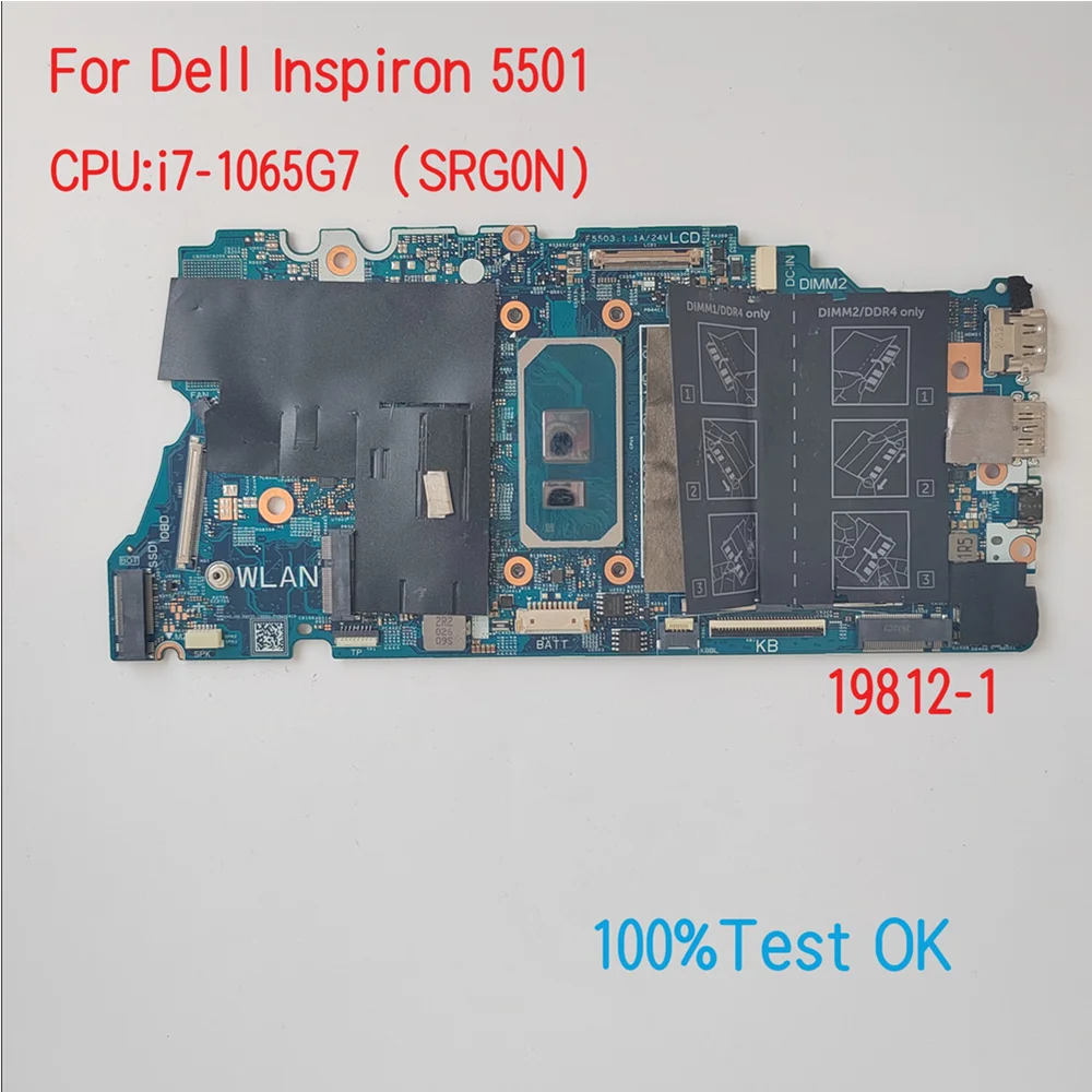 

19812-1 For Dell Latitude 5501 Laptop Motherboard With CPU i5 i7 CN-0C1C0Y C1C0Y RHCDN 0RHCDN 100% Test OK