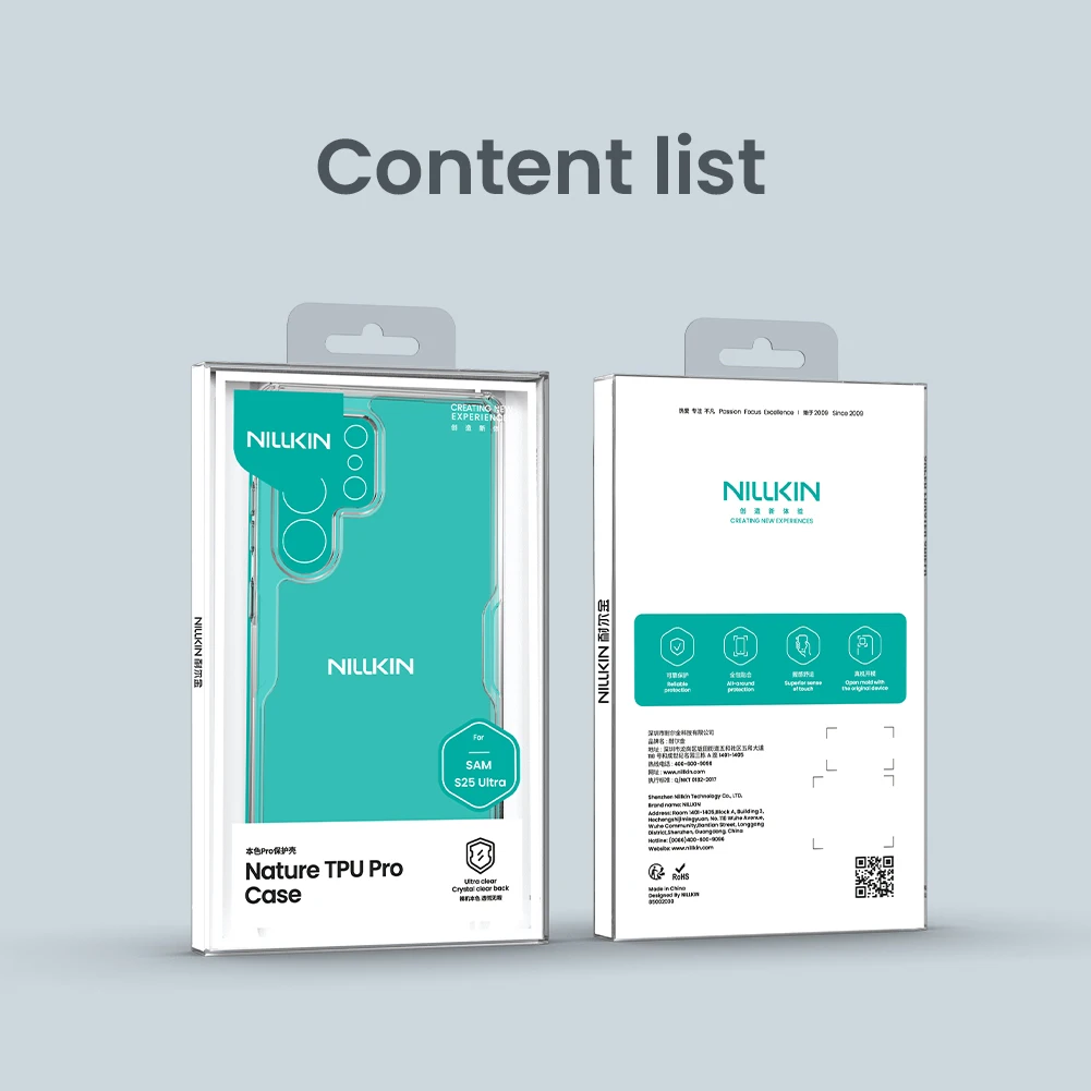 Nillkin transparent phone back cover — soft TPU+PC silicone for Samsung Galaxy S25/S24/S23/S22 Ultra 6