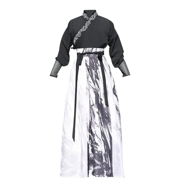 Hanfu Men Chinese Traditional Swordsman Samurai Party Cosplay Han Dynasty Hanfu Dress Halloween Carnival&Halloween Cosplay
