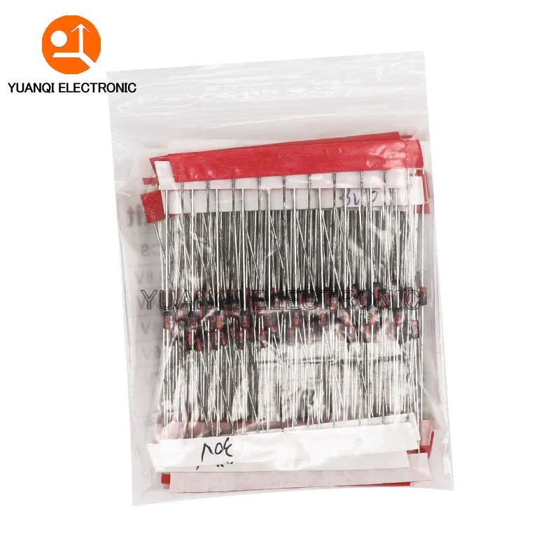 270pcs 1/2W Zener Diode Assorted Kit DO-35 0.5W 2.4V - 33V 27 Values Each 10pcs DIY Sample Set