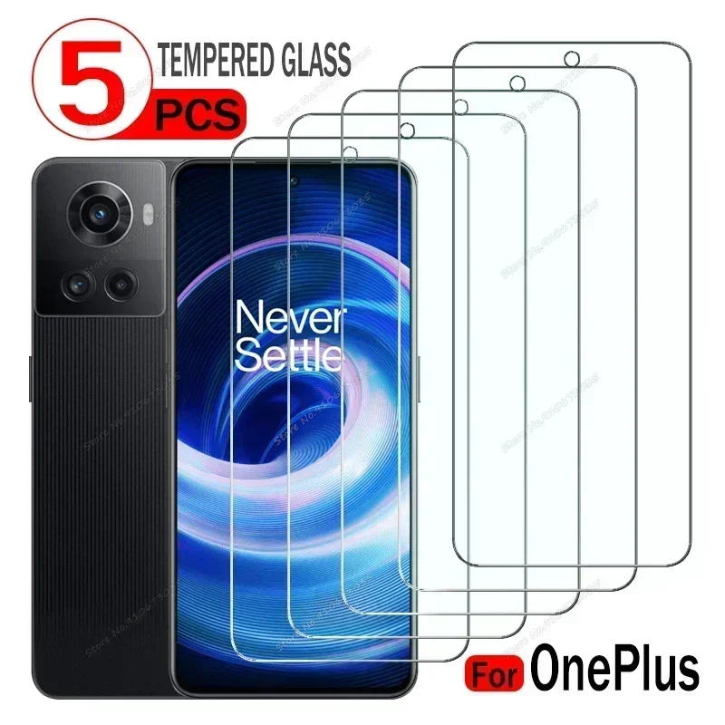 5PCS Screen Protectors For OnePlus 10R 10T 9RT 9R 8T ACE 3V 2V Pro Tempered Glass For OnePlus Nord CE 2 3 Lite 2T N10 N20 N30 5G