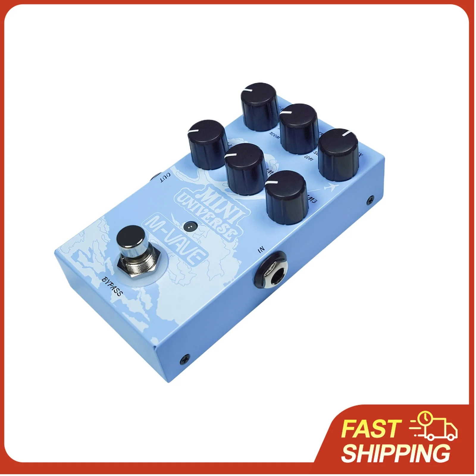 

M-VAVE MINI-UNIVERSE Digital Reverb Pedal 9-Mode Hall Shimmer Spring Effector for Guitar Bass Compact True Bypass Design