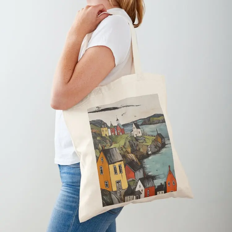 

Gaspe peninsula travel vintage colorful anime graphics Tote Bag tote bag screen reusable shopping bags Gift bag Shopping bags
