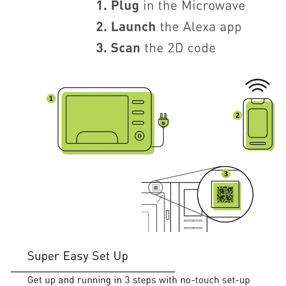 يعمل مع فرن ميكروويف أليكسا كونترتوب بقوة 1200 وات مع مستشعر للطهي Genius، من الفولاذ المقاوم للصدأ
