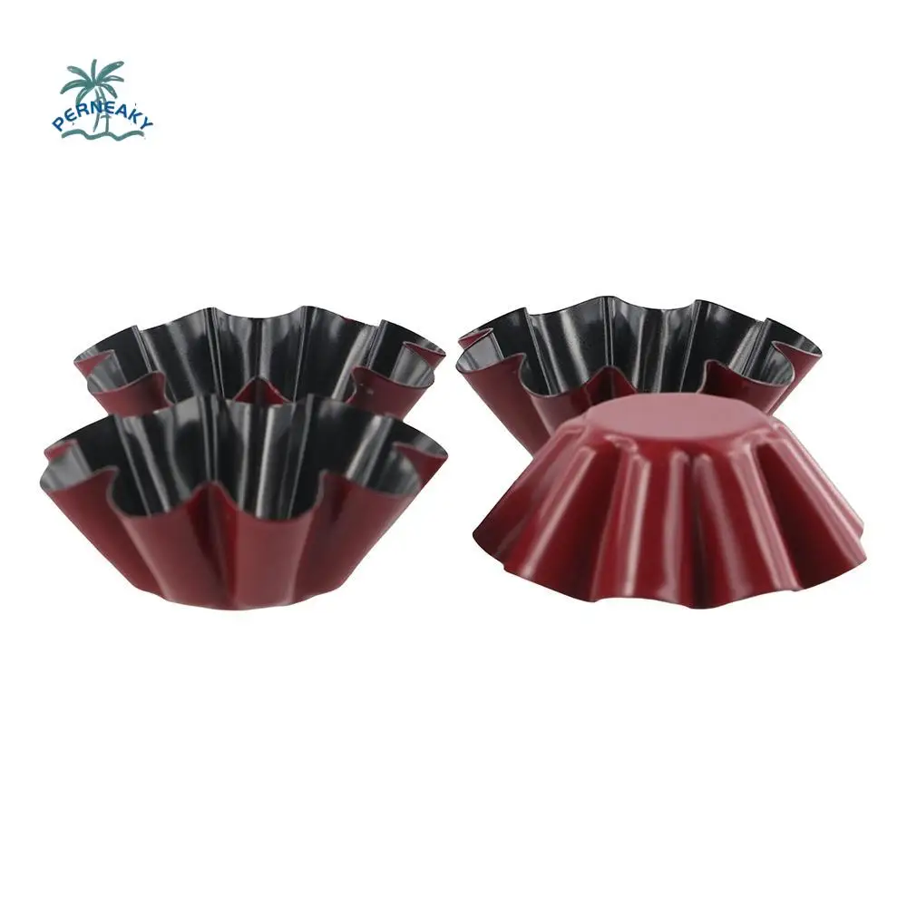 

Kitchen Baking Accessories Carbon Steel Egg Tart Molds Non-stick Reusable Flan Pan Mold Mini Creative Cake Mold Home
