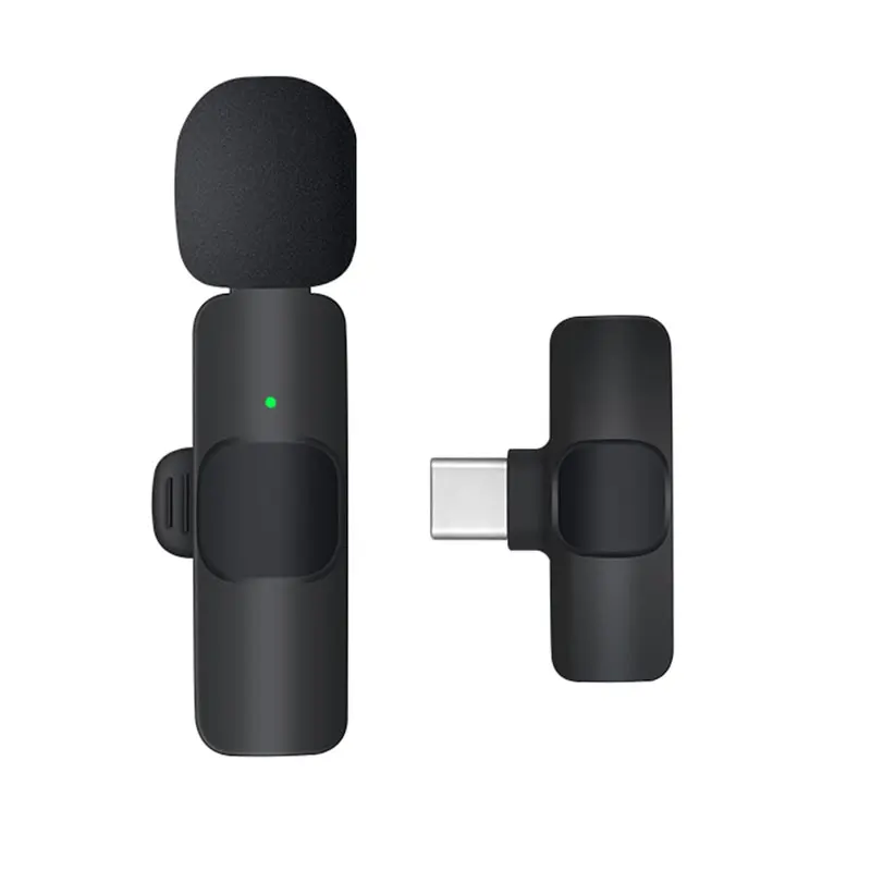ميكروفون K9 اللاسلكي Lavalier لهواتف iPhone وType-C يوتيوب فيسبوك فيديو لايف ذكي للحد من الضوضاء ميكروفون صغير #6