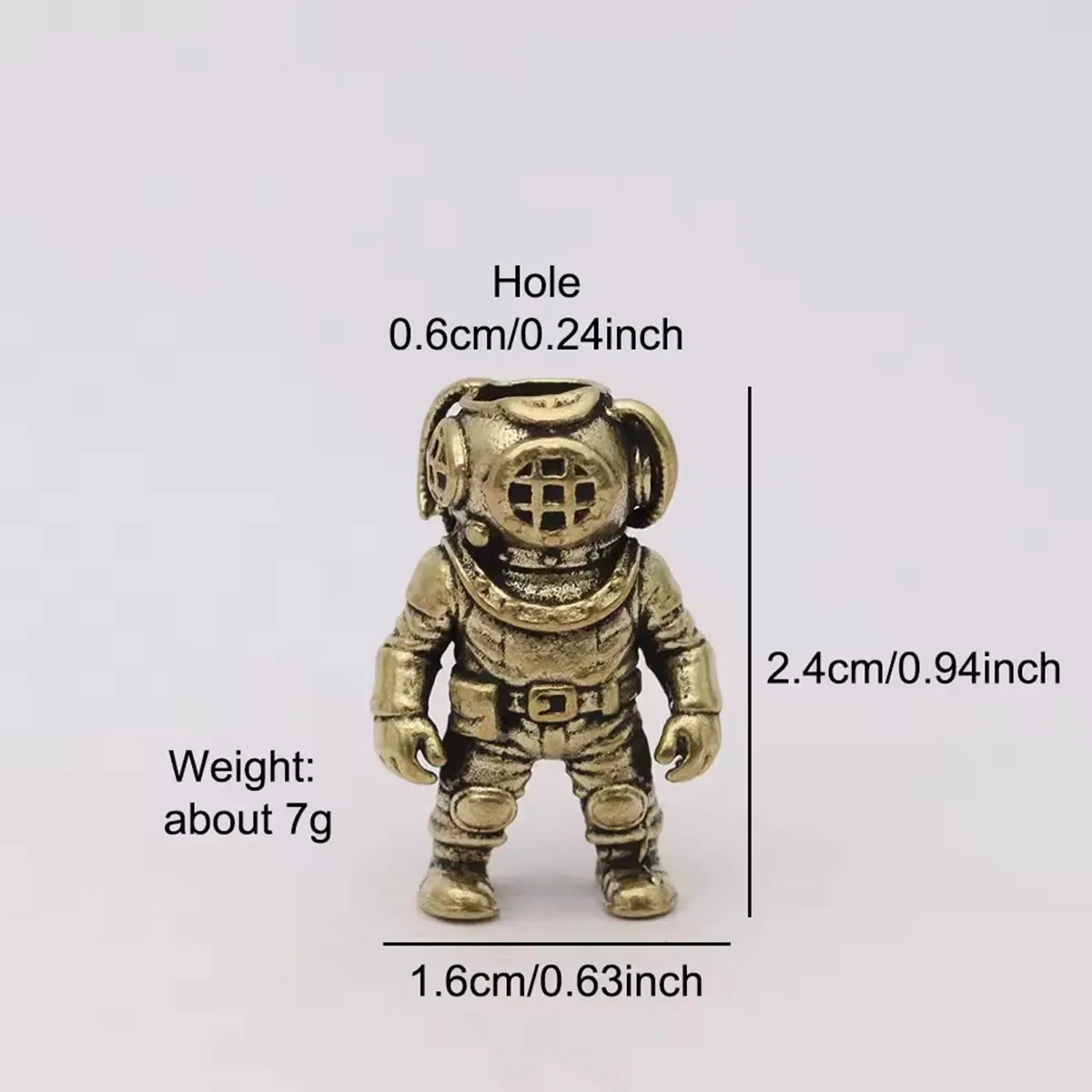 Diver Figurine Brass Knife Beads Set for DIY Woven Bracelets Lanyard Pendants Accessories Outdoor Craft Kit view 6