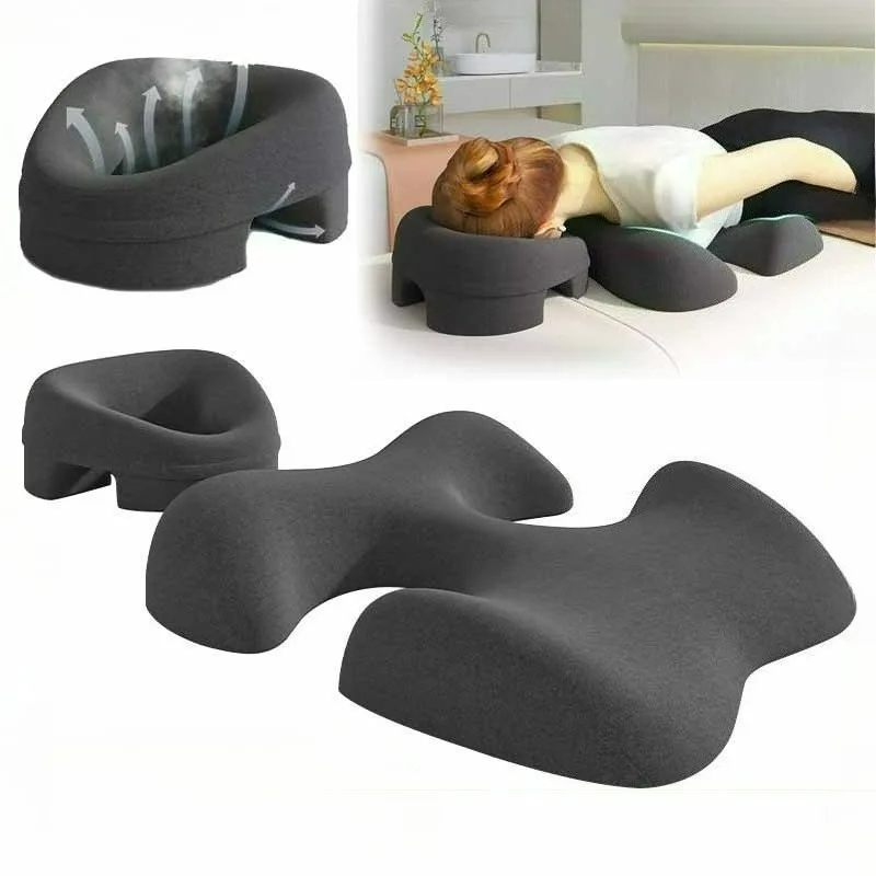 Almohada Facial Profesional para Salón de Belleza, para Masajes con la Cara hacia Abajo, Soporte Ergonómico para la Cara con Orificio para Respirar, para Spa, Tratamientos Faciales y Extensiones de Pestañas