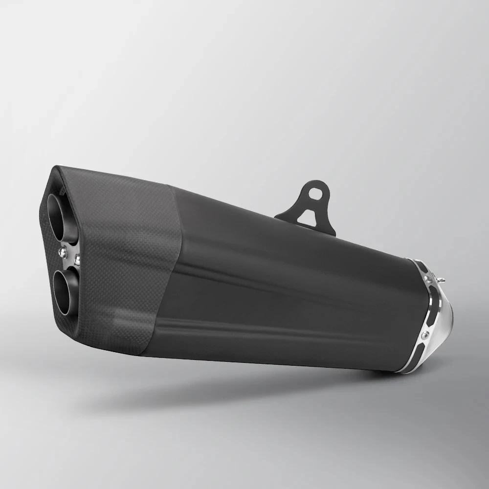 

Motorcycle Exhaust Muffler Slip on motorcycle/scooter exhaust stainless steel dual outlet silencer