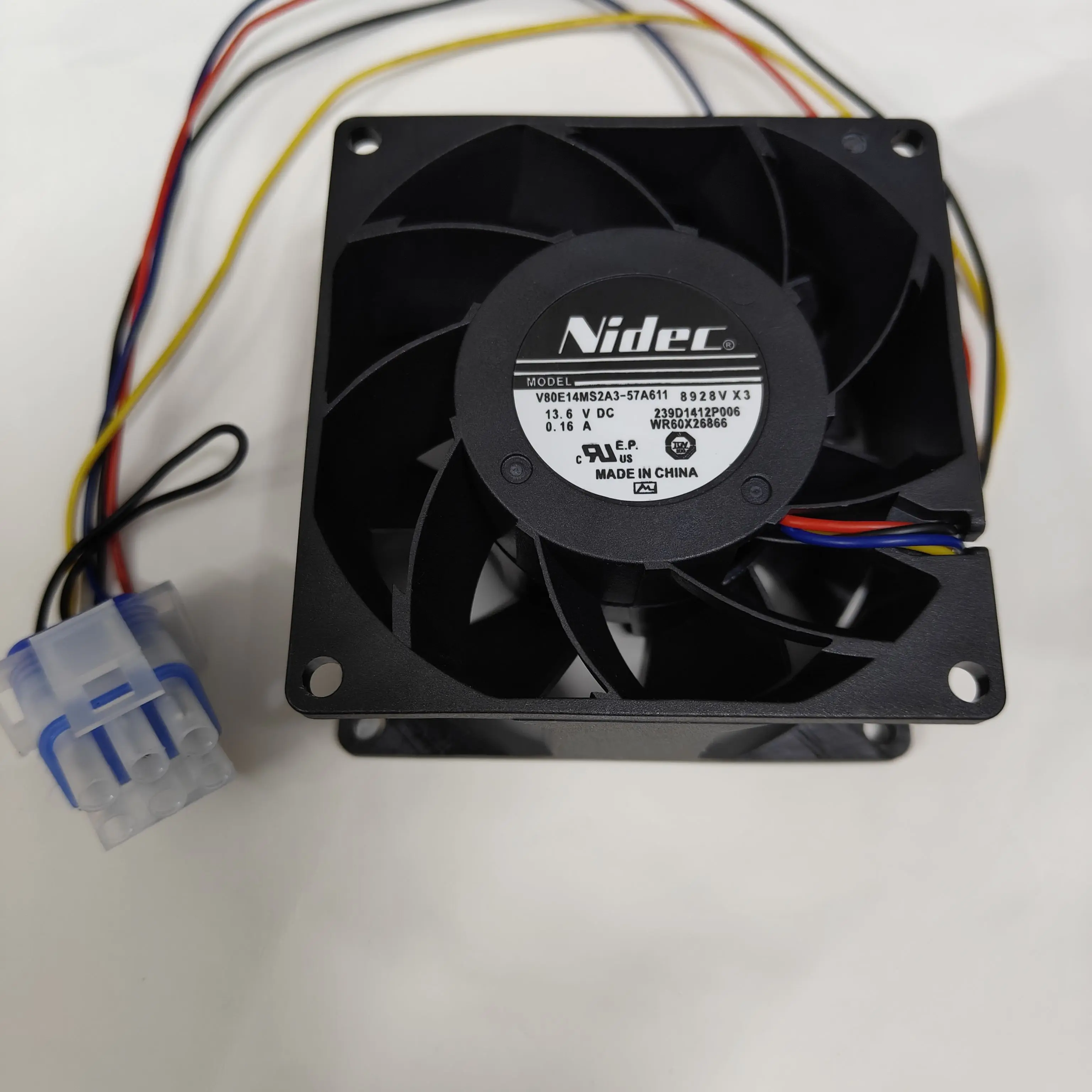 Gratis verzending originele V80E14MS2A3-57A611 ventilatormotor WR60X26866 13.6 V waterdichte ventilator