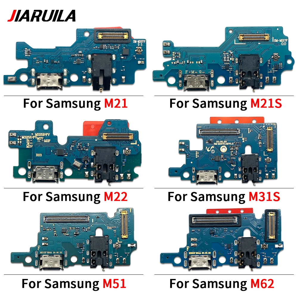 삼성 M13 4G M135F M21 M31 M21S M22 M32 M325F M23 5G M236B M33 M336B M31S M51 M52 M53 M536B USB 충전 포트 보드 플렉스