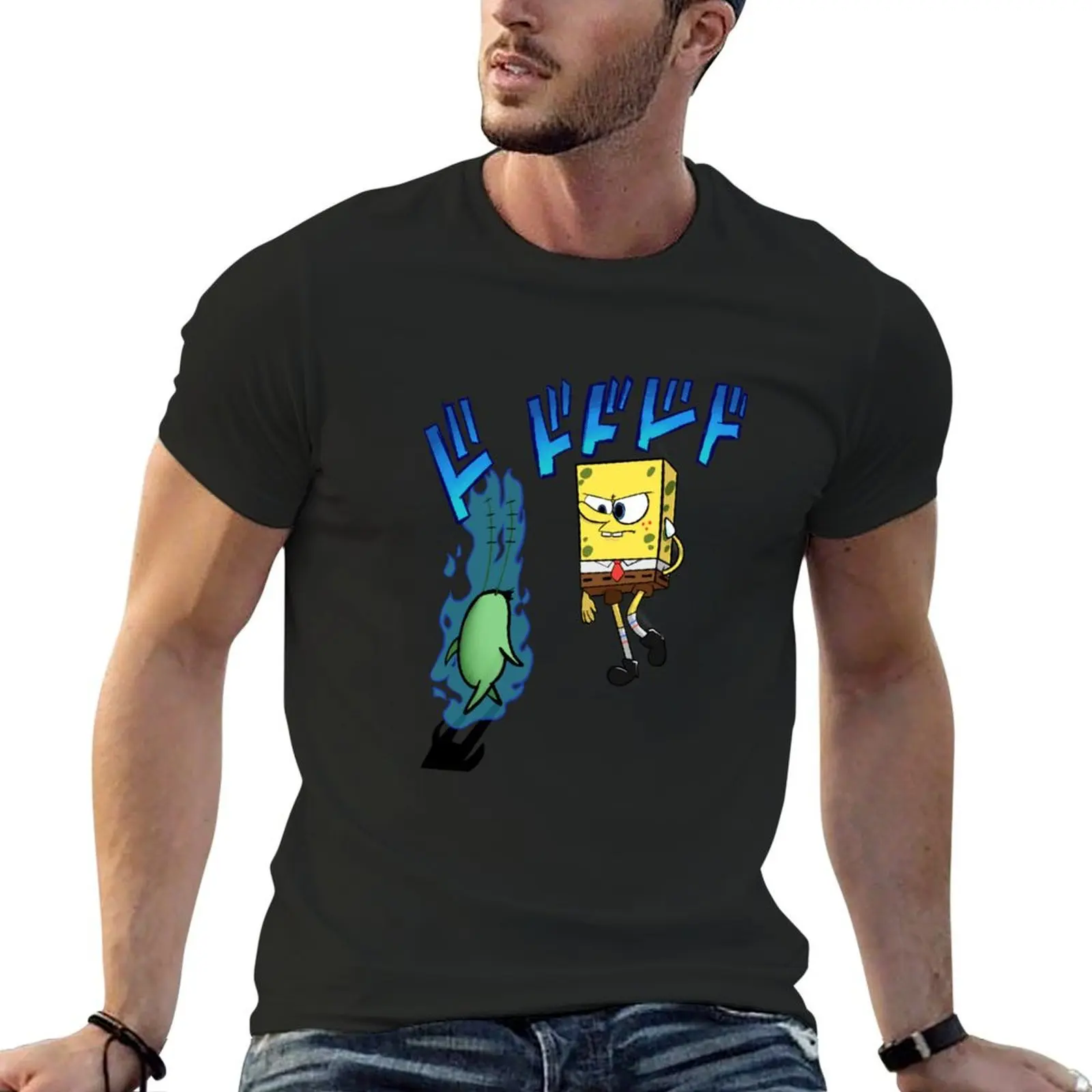 Jotaro Squarepants T-Shirt anime clothes plus sizes blue archive heavy weight t shirts for men