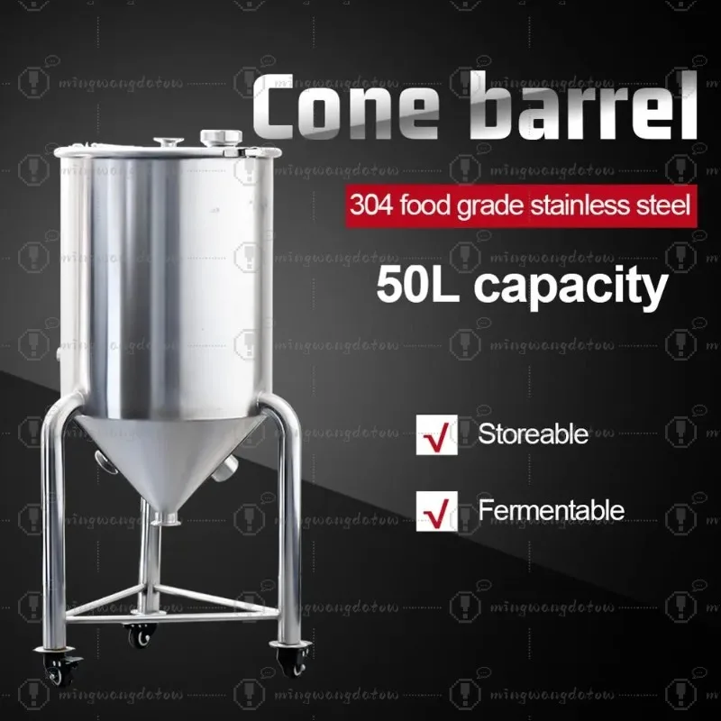 Fermentation barrel 304 Stainless Steel Sealed storage Fermentation Tank Conical Beer Brewing Whiskey Rum Barrel container