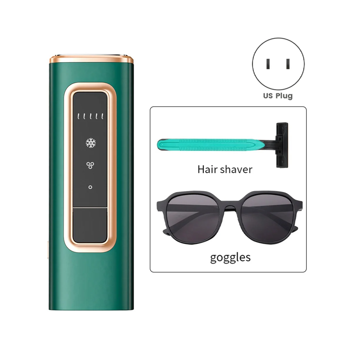 A14G-Ice Sensation مزيل الشعر أداة إزالة الشعر غير مؤلم أداة تثبيط نمو شعر القدم للمرأة الولايات المتحدة التوصيل