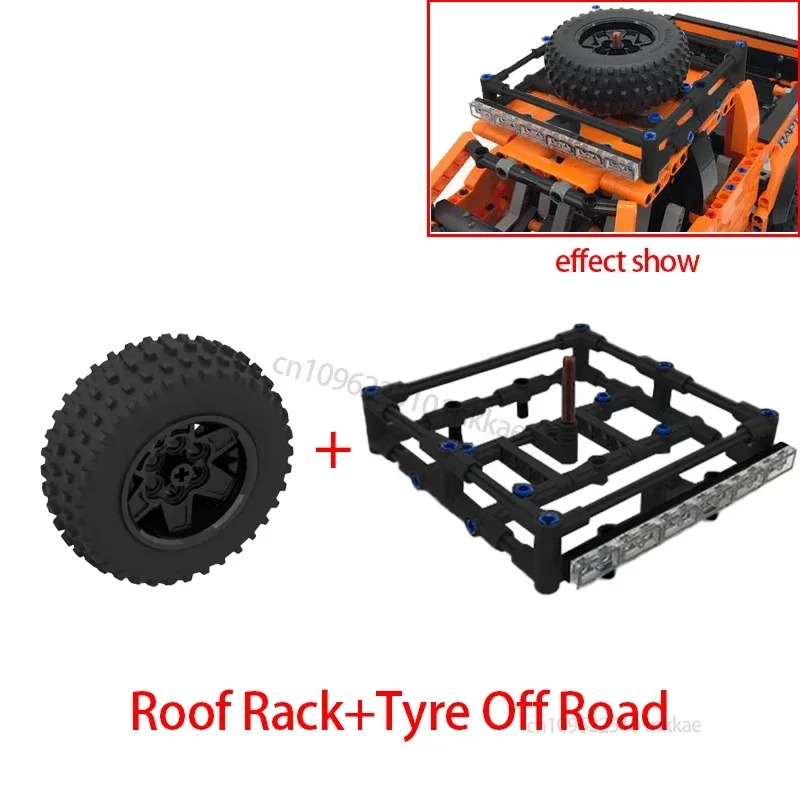 F-150 Raptor Auto Trailer Technische Trekhaak Kraan Platform Hardtop Bumper Imperiaal Bouwstenen 42126 MOD Bricks Montageset