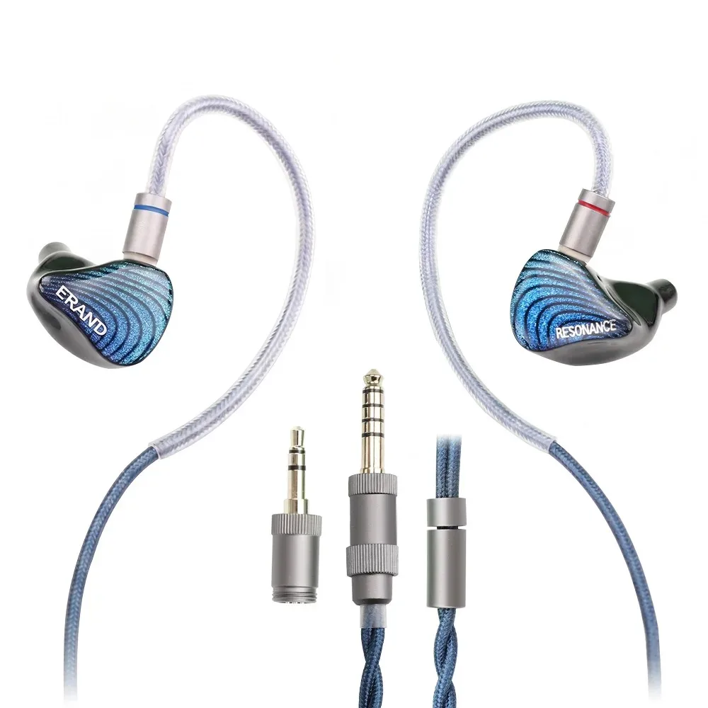 ERAND RESONANCE 5 2DD+2BA+1MP Hybride IEMs 5-weg crossover 5-driver 106dB HIFI In-ear monitor oordopjes 3.5mm+4.4mm