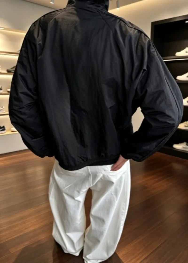 American retro racing jacket for men women fall, loose casual stand-collar outerwear streetwear coat with comfort.