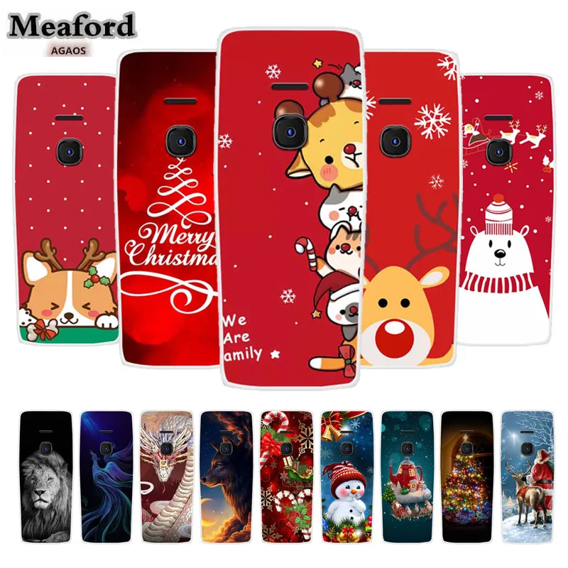 Clear Soft Case For Nokia 8210 4G Flexibility Silicone TPU Phone Animal Back Cover for Nokia8210 Marry Chirismas Funda TA-1507