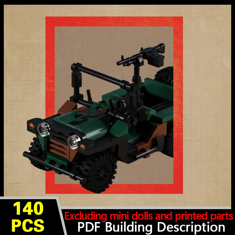 M151 4x4 Utility Truck Model MOC Building Bricks War Equipment Modular Technology Gifts Holiday Assemble Children Toys Suit